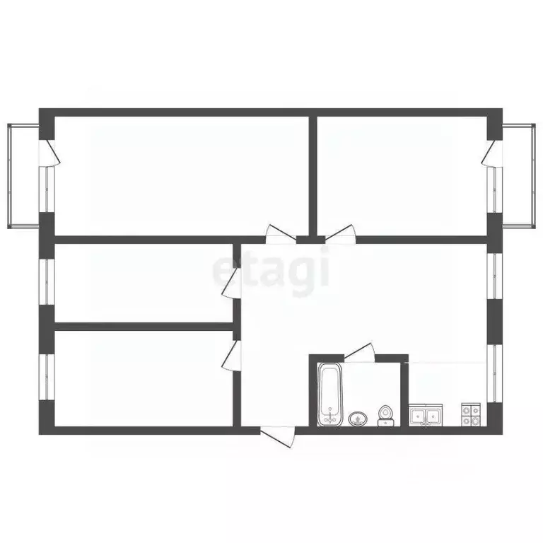 Помещение свободного назначения в Вологодская область, пос. Федотово 3 ... - Фото 2