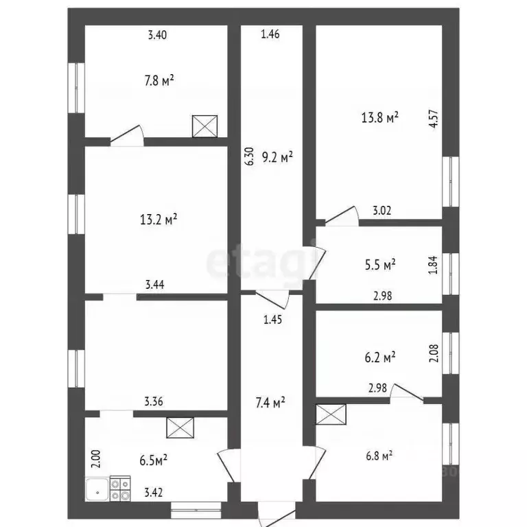 6-к кв. Крым, Саки ш. Михайловское (84.8 м) - Фото 2