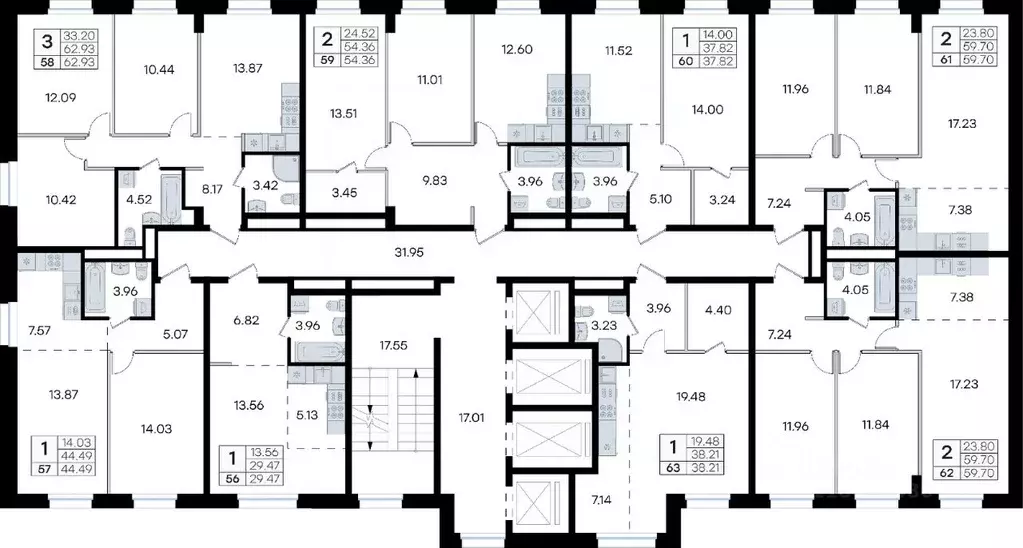 2-к кв. Приморский край, Владивосток ул. Тухачевского, 80 (59.7 м) - Фото 2