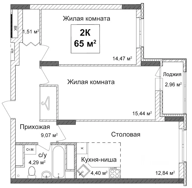2-к кв. Нижегородская область, Нижний Новгород Высоково жилрайон, ... - Фото 0