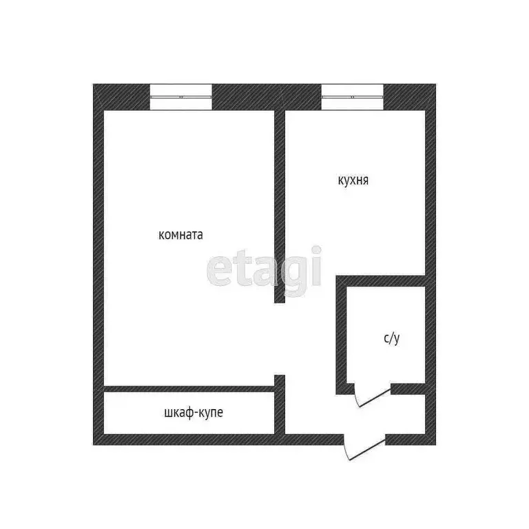 1-комнатная квартира: Курган, улица Куйбышева, 142 (29.8 м) - Фото 1