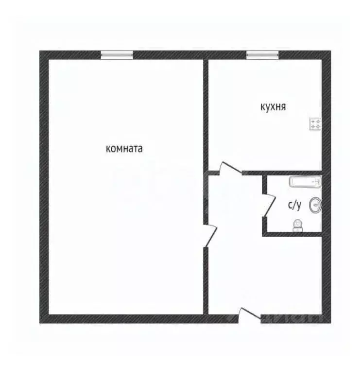 Студия Курганская область, Курган ул. Коли Мяготина, 44 (18.2 м) - Фото 2