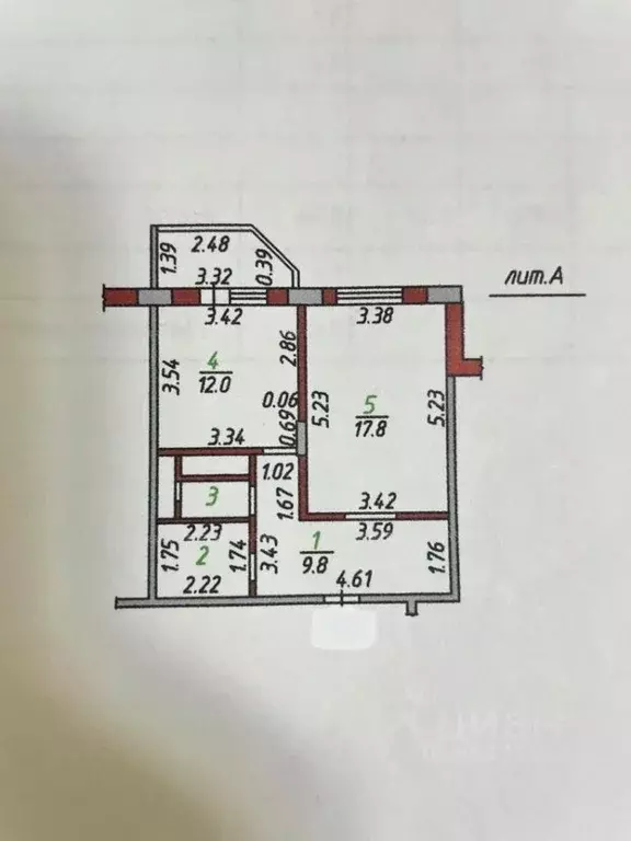 1-к кв. Орловская область, Орел Полесская ул., 57 (49.0 м) - Фото 1