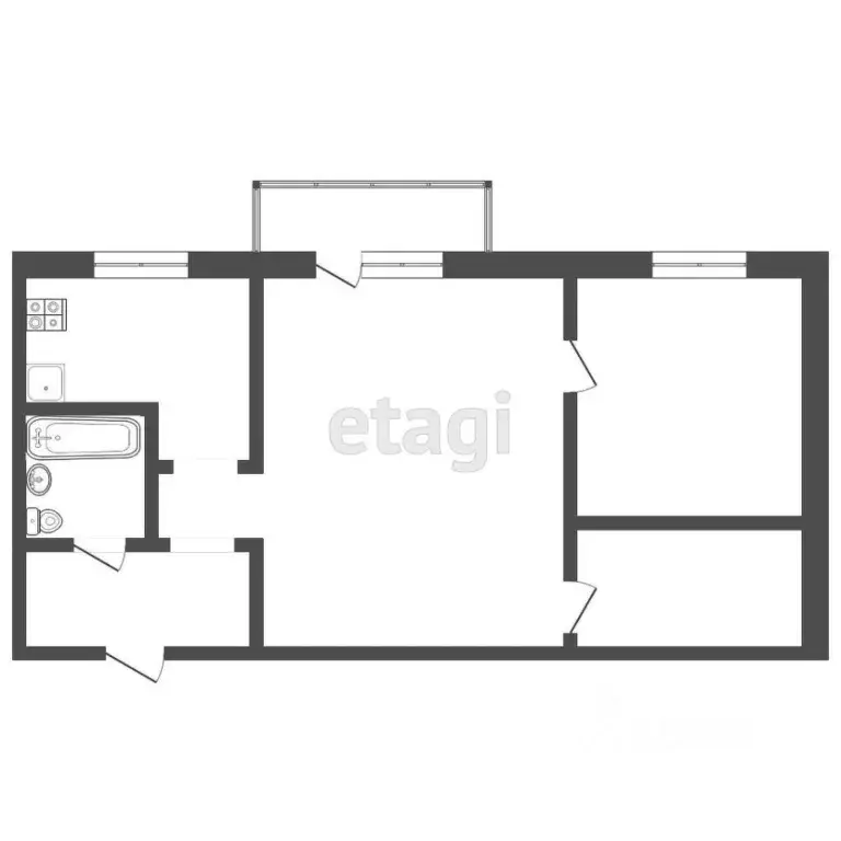 2-к кв. Мордовия, Саранск Пролетарская ул., 83 (44.0 м) - Фото 1