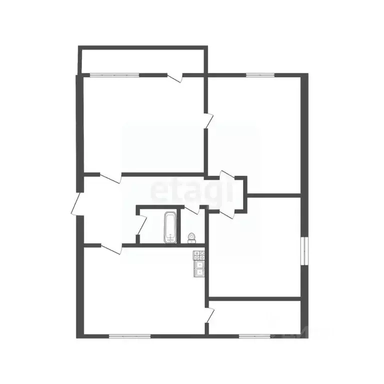 3-к кв. Смоленская область, Руднянский муниципальный округ, д. ... - Фото 2