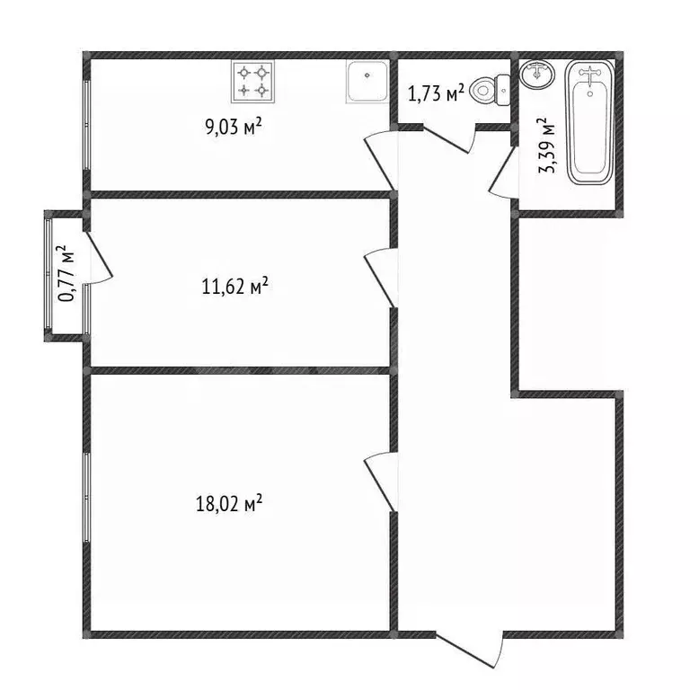 2-к кв. Башкортостан, Уфа ул. Калинина, 31 (50.2 м) - Фото 2