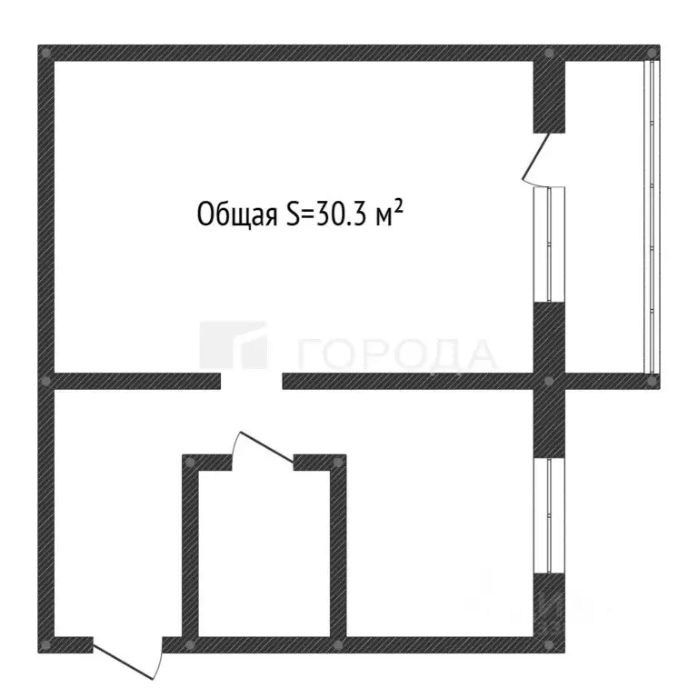 1-к кв. Кемеровская область, Новокузнецк Октябрьский просп., 39 (30.3 ... - Фото 2
