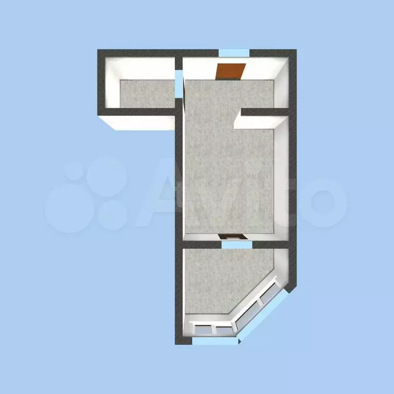 1-к. квартира, 40 м, 2/6 эт. - Фото 1