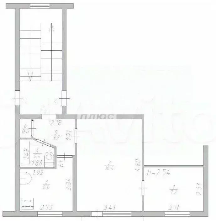 2-к кв. Калужская область, Калуга Куровской мкр, ул. Строительная, 2Д ... - Фото 2