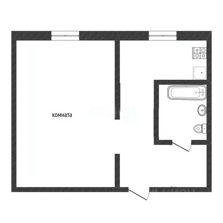 1-к кв. Ленинградская область, Кириши ул. Мира, 19 (30.3 м) - Фото 2