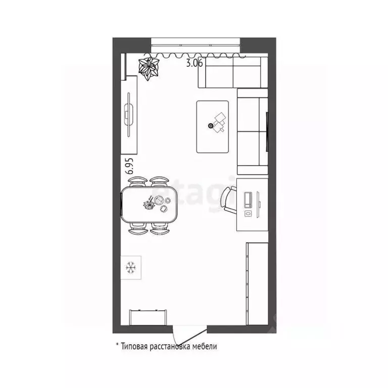 Комната Тюменская область, Тюмень Тульская ул., 11 (18.0 м) - Фото 2