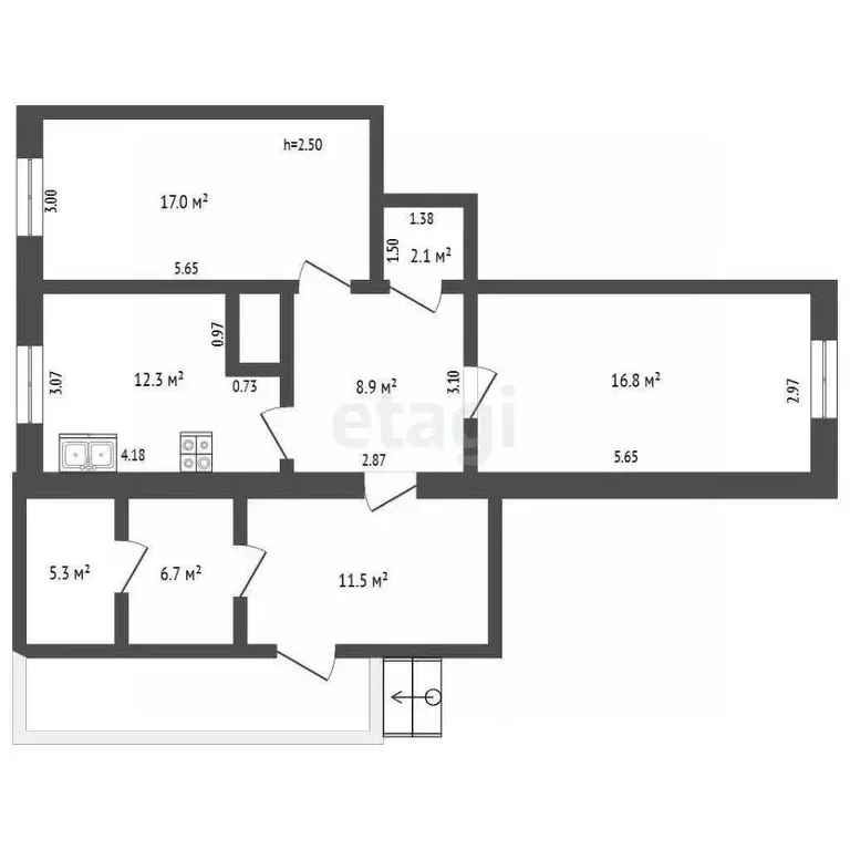 Дом в Хабаровский край, Комсомольский район, с. Нижнетамбовское ... - Фото 2