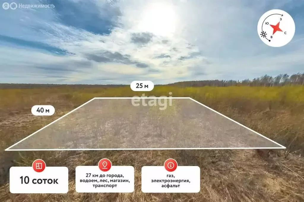 Участок в Нижнетавдинский район, деревня Штакульская (10 м) - Фото 0