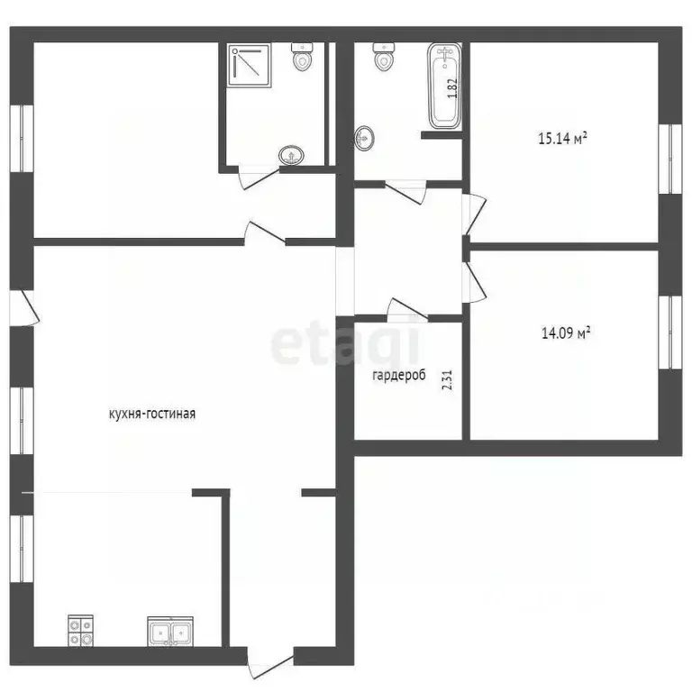 3-к кв. Тюменская область, Тюмень ул. Тимофея Кармацкого, 11к2 (115.7 ... - Фото 1