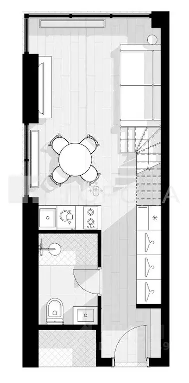 Студия Московская область, Одинцово ул. Чистяковой, 8к2 (22.5 м) - Фото 2