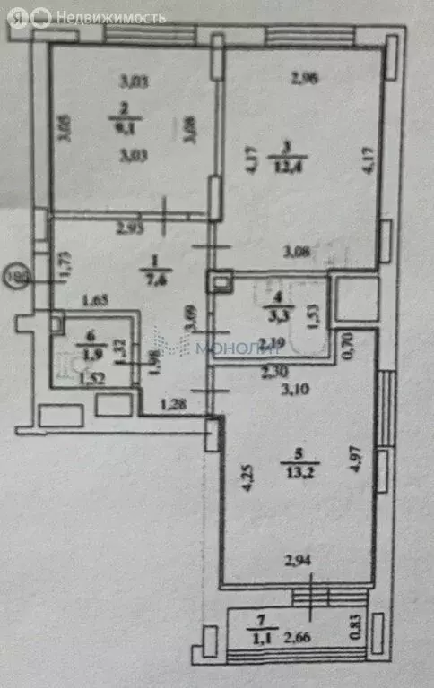 2-комнатная квартира: Нижний Новгород, Новокузнечихинская улица, 2 ... - Фото 0