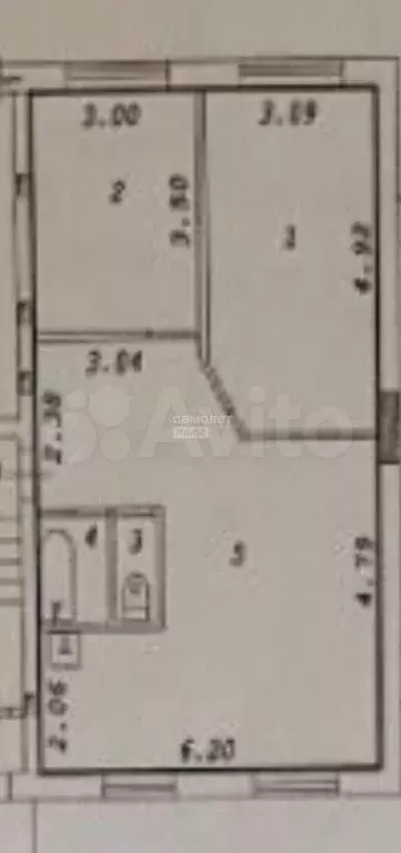 3-к. квартира, 58,8 м, 1/5 эт. - Фото 0