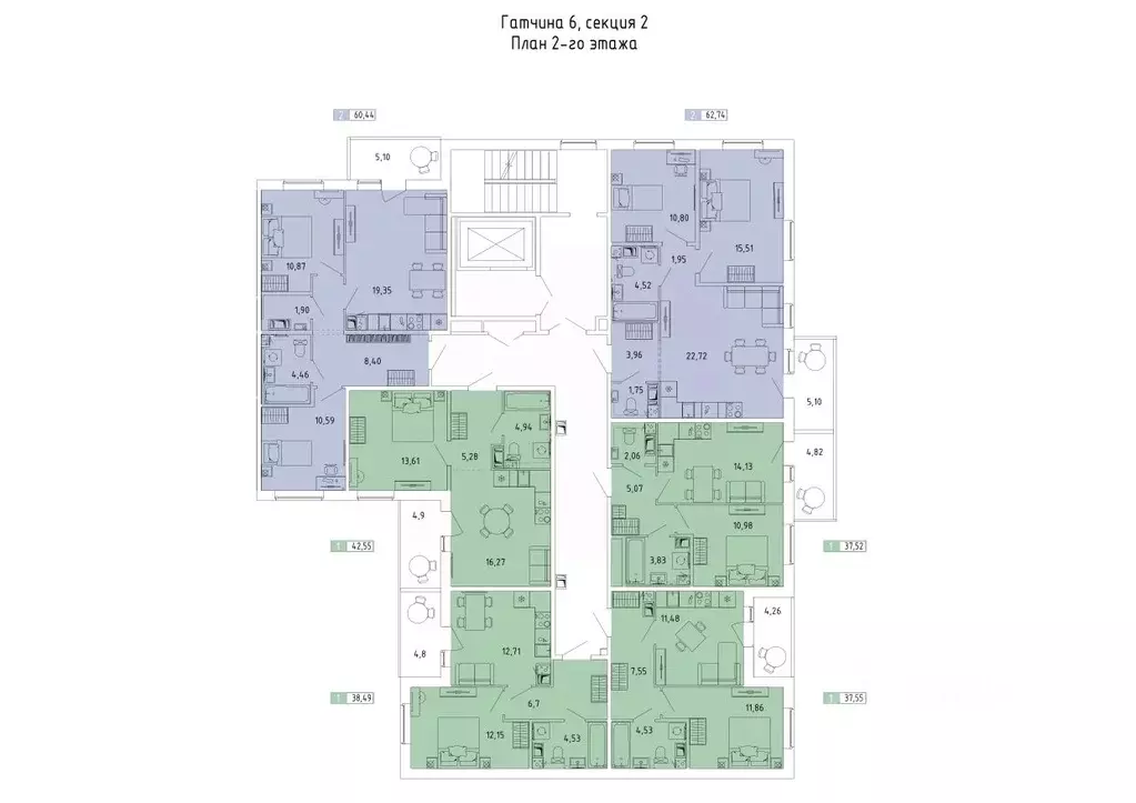 1-к кв. Ленинградская область, Гатчина Въезд мкр,  (37.55 м) - Фото 2