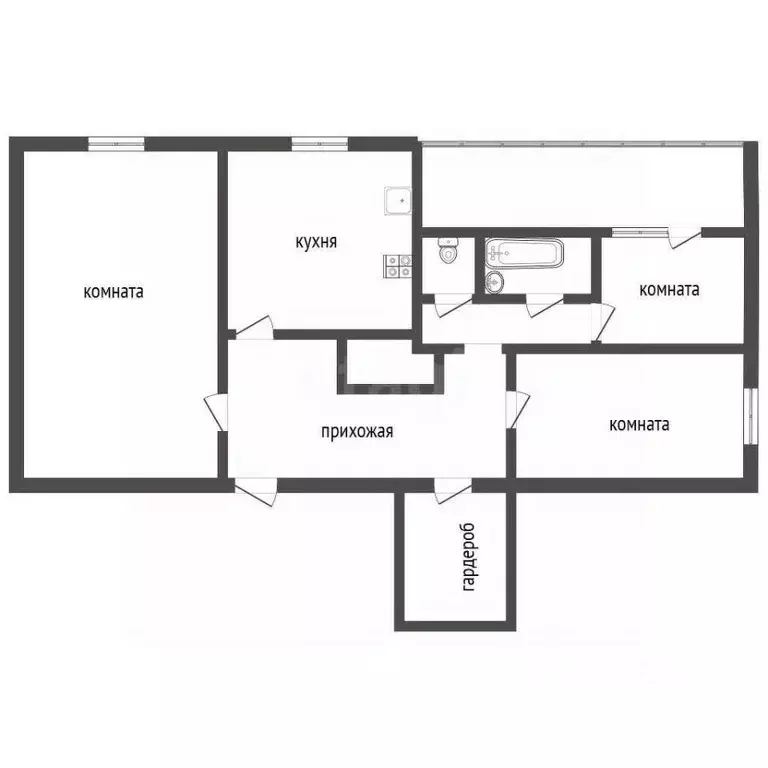 3-к кв. Воронежская область, Воронеж Автогенный пер., 21 (79.8 м) - Фото 1