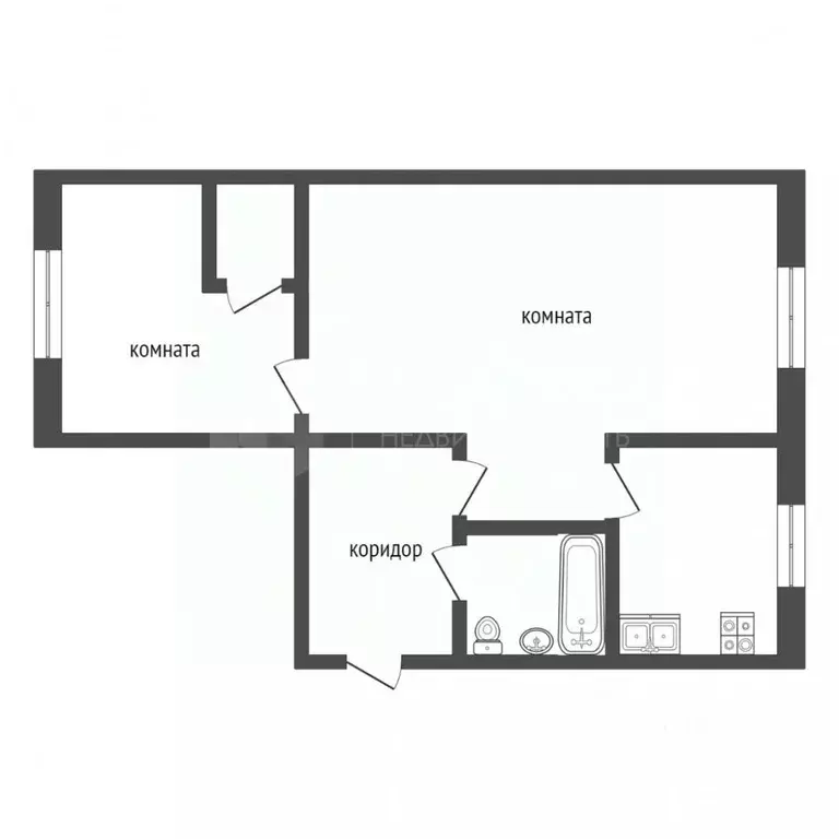 2-к кв. Тюменская область, Тюмень Харьковская ул., 58 (43.8 м) - Фото 0