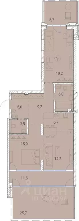 3-к кв. Новосибирская область, Новосибирск Овражная ул., 2А (125.0 м) - Фото 1
