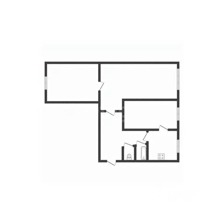 3-к кв. Смоленская область, Рославль Большая Смоленская ул., 3 (57.7 ... - Фото 2