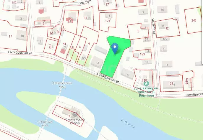 Участок в Олонец, Октябрьская улица (24.1 м) - Фото 0