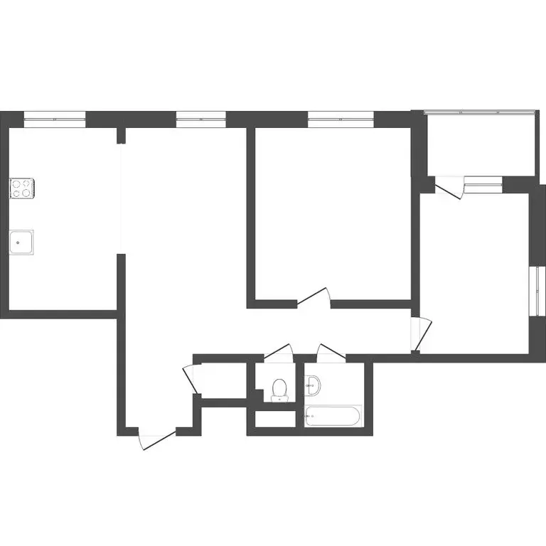 2-комнатная квартира: Тюмень, Интернациональная улица, 199к7 (65.6 м) - Фото 0