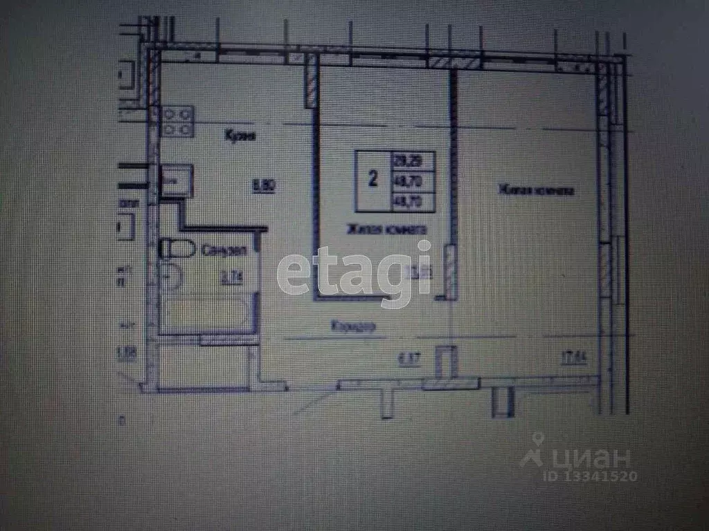 2-к кв. Ульяновская область, Ульяновск просп. Маршала Устинова, 7/14А ... - Фото 2