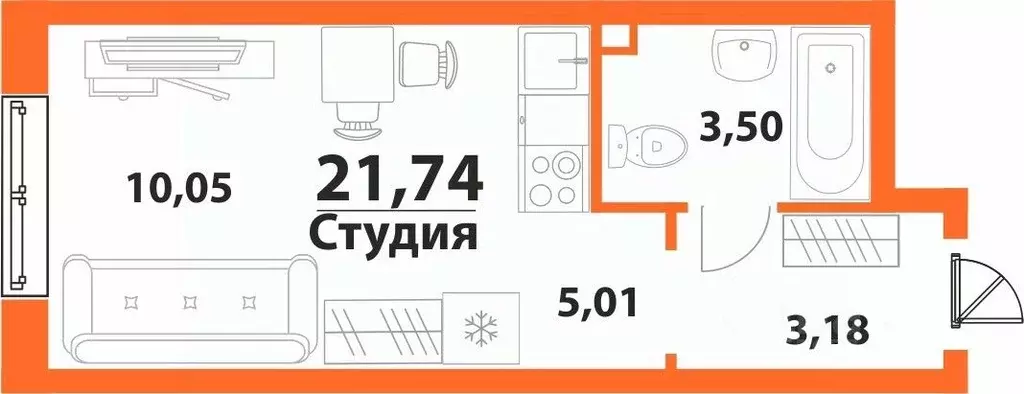 1-к кв. Ульяновская область, Ульяновск 19-й мкр, Аквамарин-2 жилой ... - Фото 0