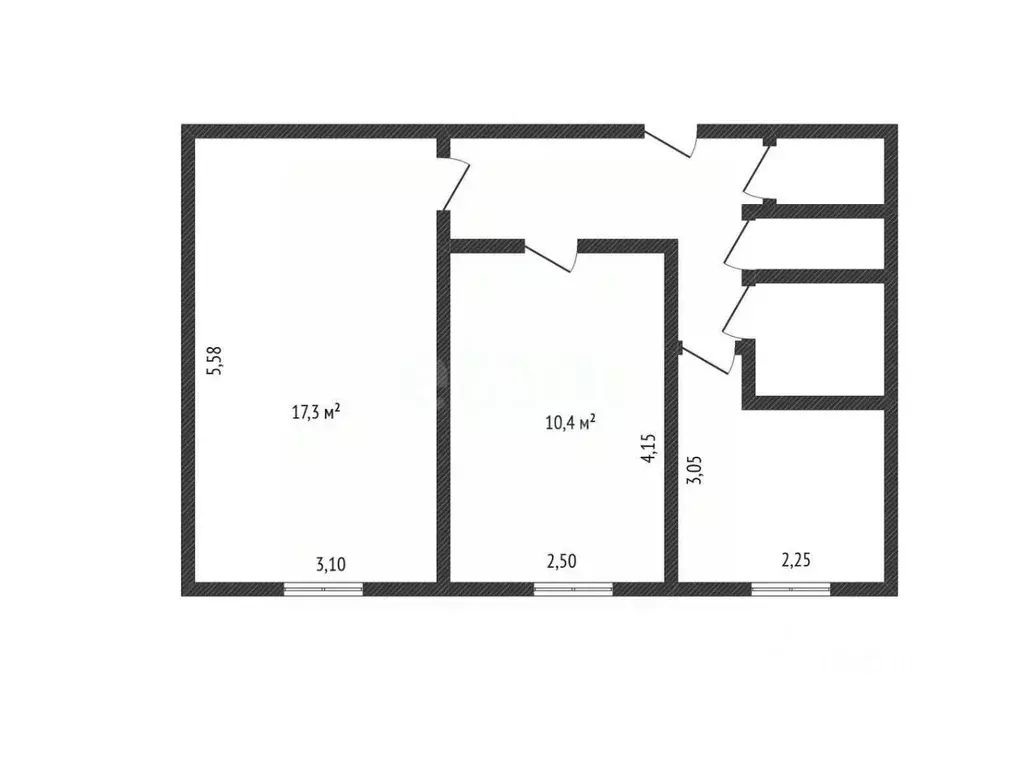 2-к кв. Белгородская область, Белгород ул. Щорса, 2 (44.3 м) - Фото 2