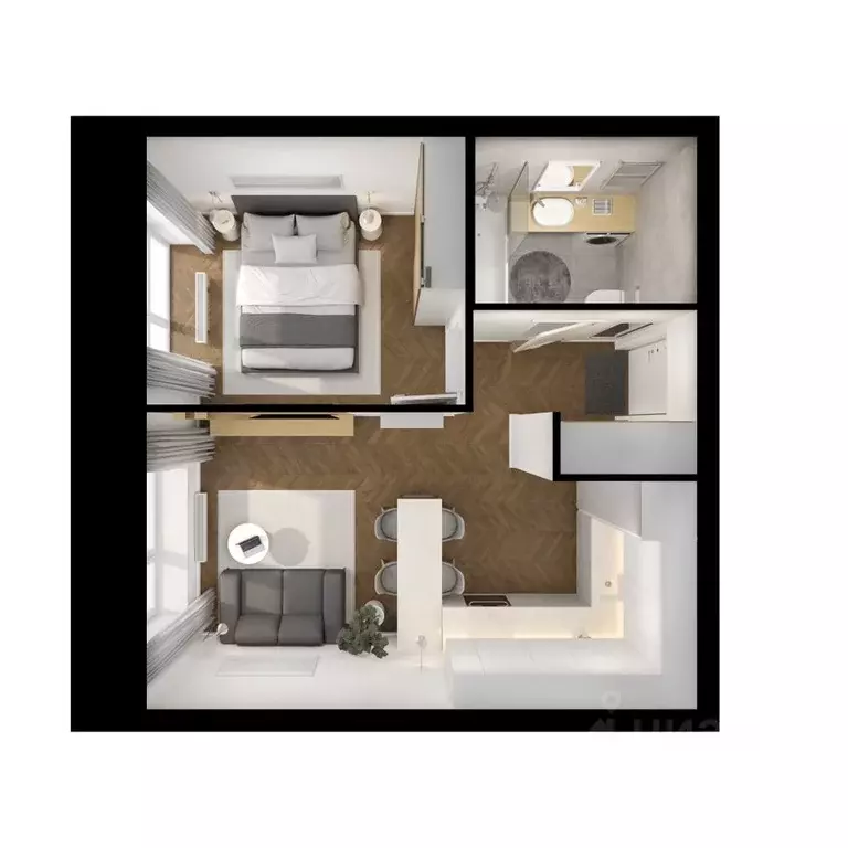 1-к кв. Татарстан, Казань Сиберово жилой комплекс, 2 (36.0 м) - Фото 2