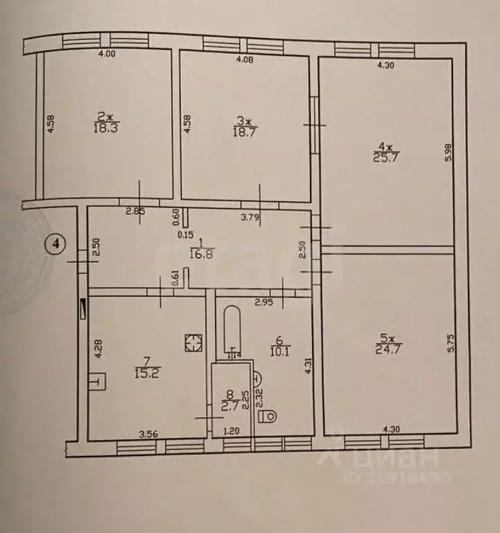 4-к кв. Калининградская область, Балтийск Артиллерийская ул., 2 (132.2 ... - Фото 2