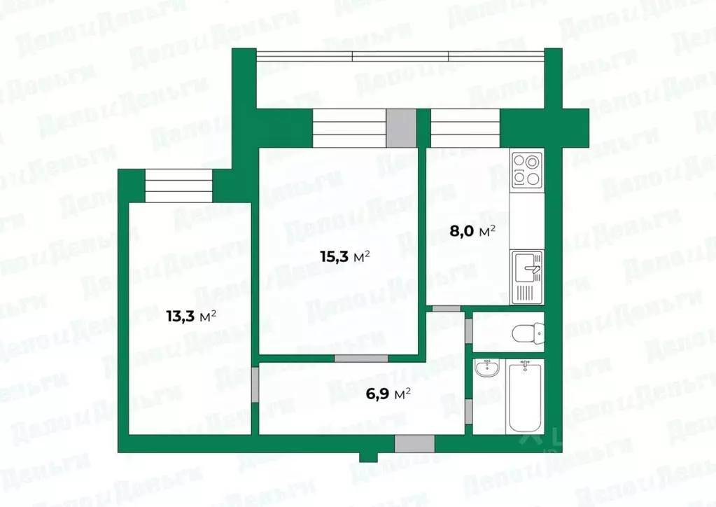 2-к кв. Кировская область, Киров Подгорная ул., 18а (47.9 м) - Фото 0