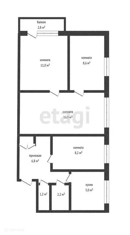 Продаётся 4-к квартира, 60.4 м - Фото 0