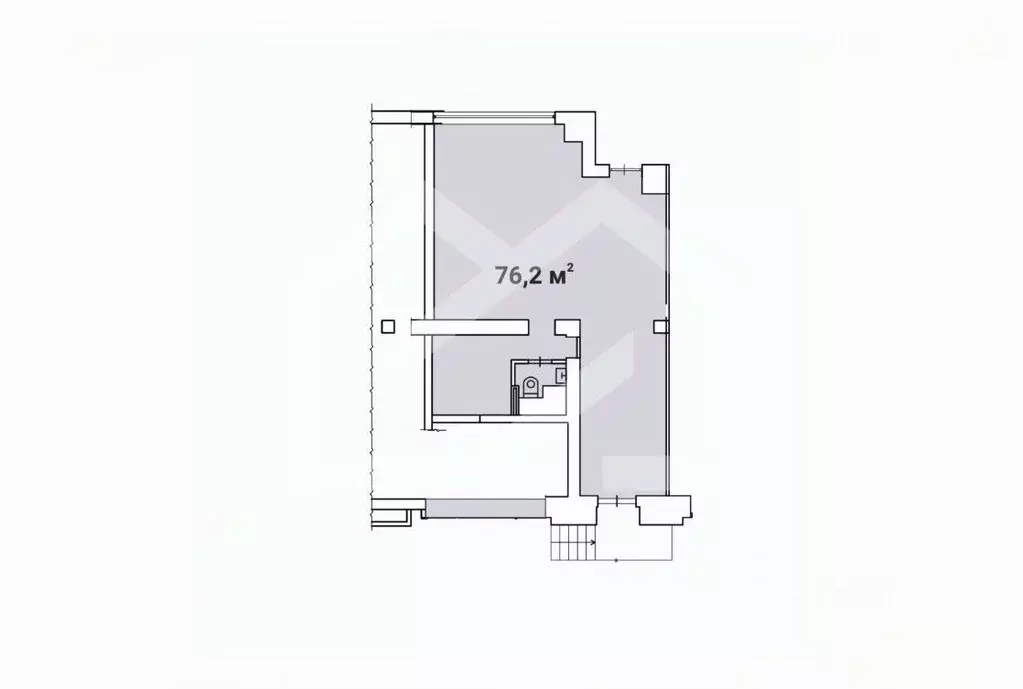 Торговая площадь в Москва Калужская пл., 1К1 (76 м) - Фото 2