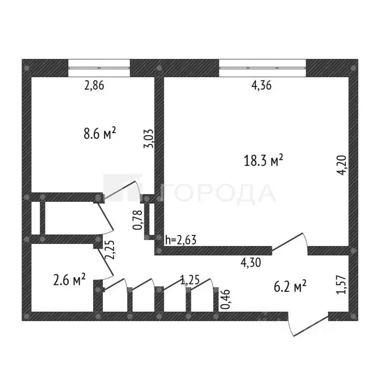 1-к кв. Кемеровская область, Осинники ул. Революции, 35 (40.5 м) - Фото 2
