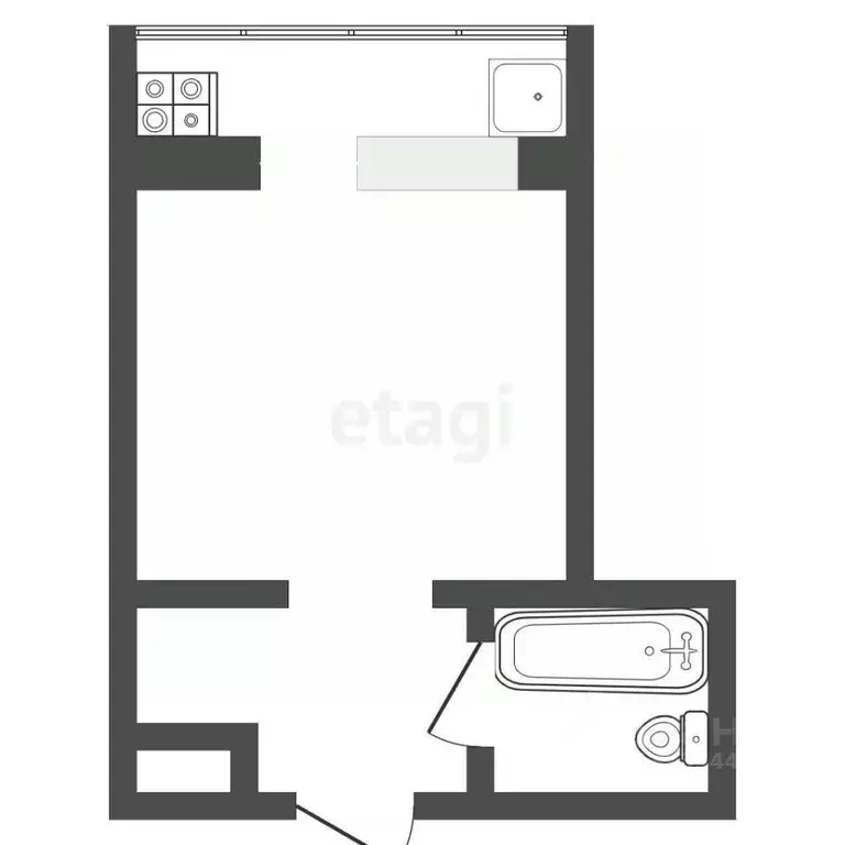 1-к кв. Тюменская область, Тюмень Олимпийская ул., 22 (13.2 м) - Фото 2