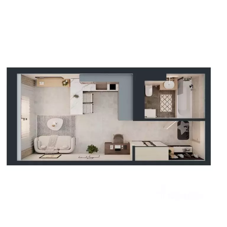 1-к кв. Брянская область, Брянск ул. Дуки, 46 (25.1 м) - Фото 2