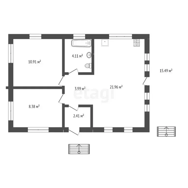 Дом в Кемеровская область, Кемеровский район, с. Березово Лесная ул. ... - Фото 2