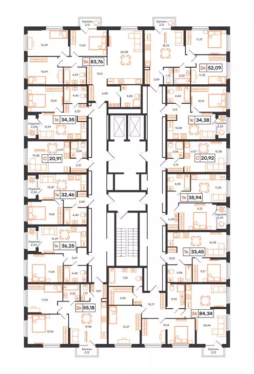 1-комнатная квартира: Тюмень, Полевая улица, 117к12 (33.45 м) - Фото 2