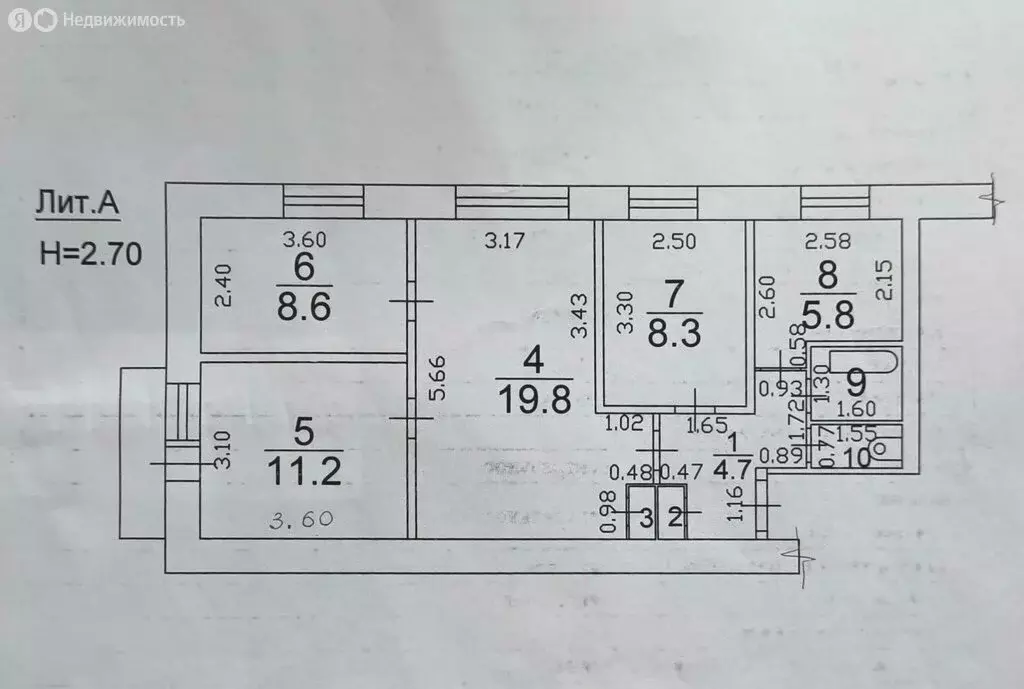 4-комнатная квартира: село Чугуевка, улица Комарова, 13 (58.1 м) - Фото 2