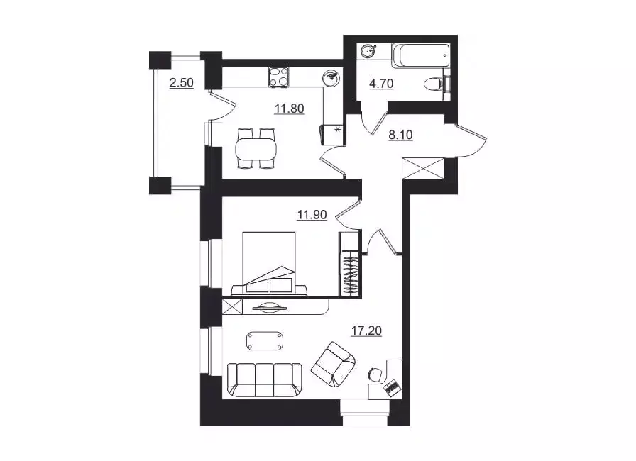 Продаётся 2-к квартира, 56.2 м - Фото 1