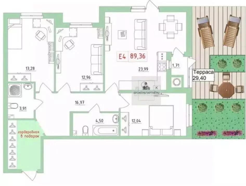 3-к кв. Рязанская область, Рязань Олимпийский городок мкр, 5 (89.36 м) - Фото 2