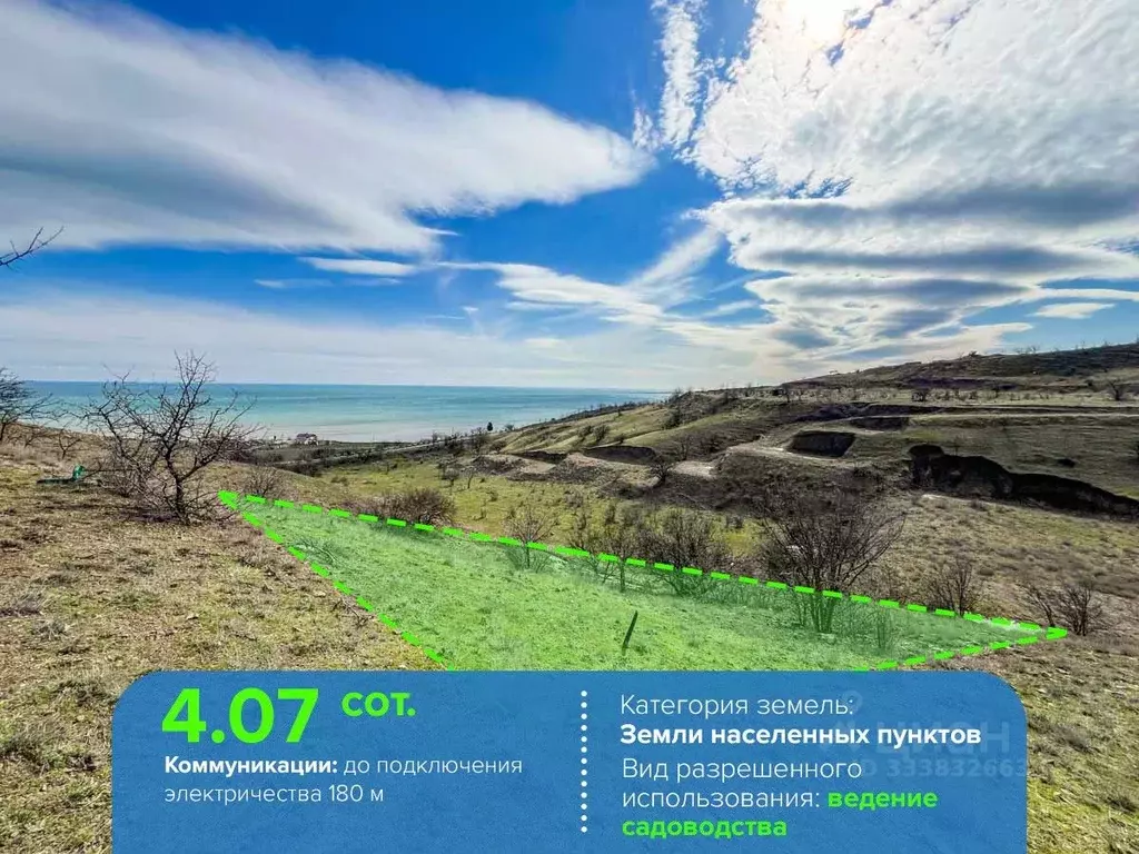Участок в Крым, Алушта муниципальный округ, с. Приветное  (4.07 сот.) - Фото 1