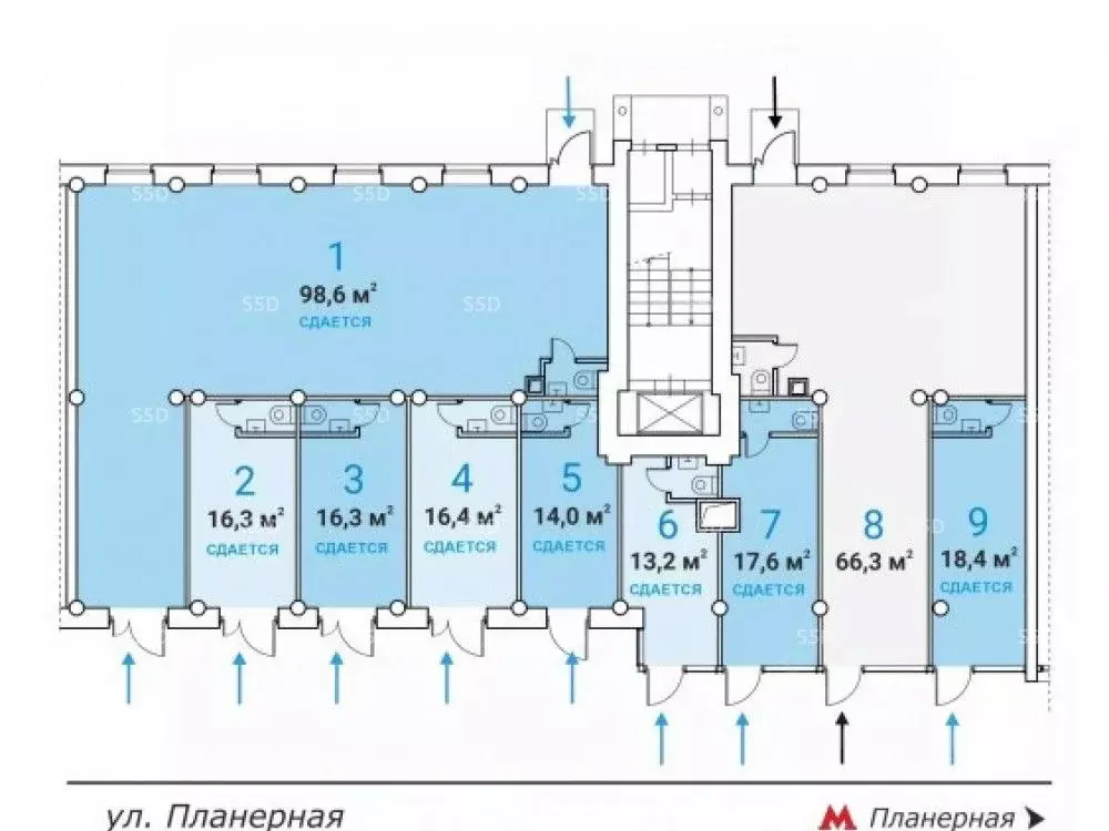 Помещение свободного назначения в Москва Планерная ул., 12К1 (13 м) - Фото 1