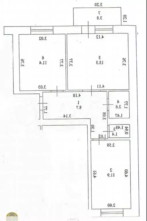 2-к. квартира, 51,4 м, 5/5 эт. - Фото 0