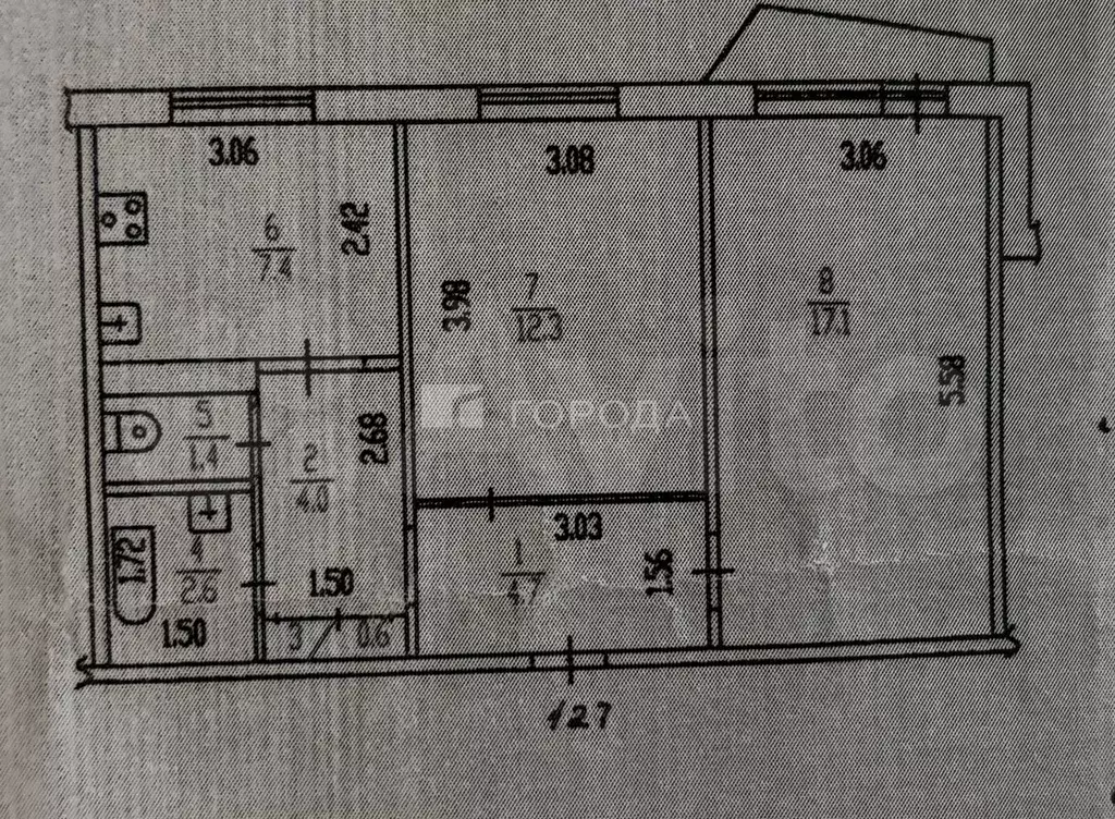 2-к. квартира, 50,1 м, 5/9 эт. - Фото 0