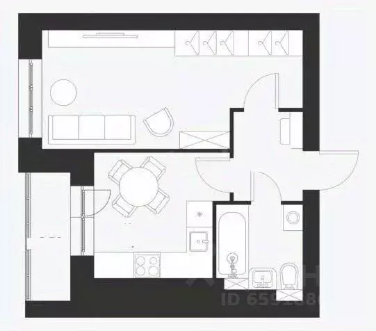 1-к кв. Тульская область, Тула ул. Героя России Зиничева, 3 (32.0 м) - Фото 1