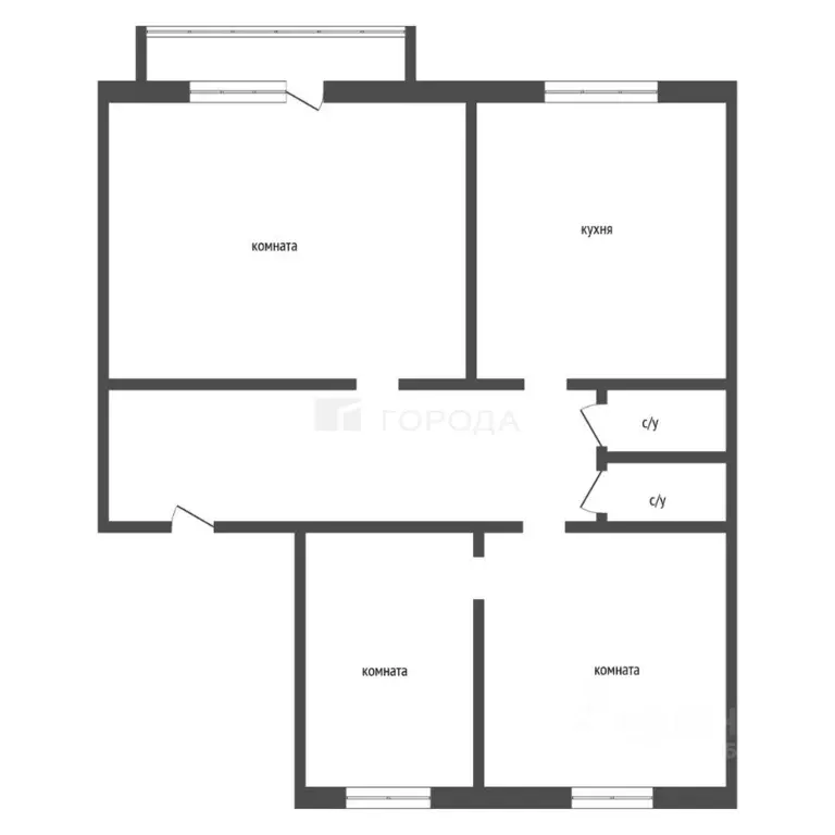 3-к кв. Кемеровская область, Новокузнецк ул. Косыгина, 87 (65.0 м) - Фото 1